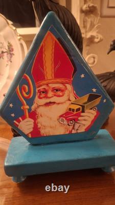 RARE! Christmas Vintage Santa Claus Sinterklass Candy Store Advertising Display