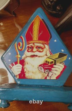 RARE! Christmas Vintage Santa Claus Sinterklass Candy Store Advertising Display