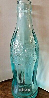 RARE EMBOSSED Vintage Coca Cola Blue Bottle Dated Nov. 16, 1915