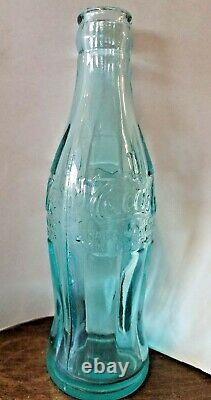 RARE EMBOSSED Vintage Coca Cola Blue Bottle Dated Nov. 16, 1915