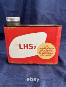 RARE Early Vintage LHS2 Citroen French Antar Motor Oil Tin Can