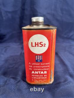 RARE Early Vintage LHS2 Citroen French Antar Motor Oil Tin Can
