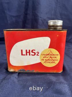RARE Early Vintage LHS2 Citroen French Antar Motor Oil Tin Can