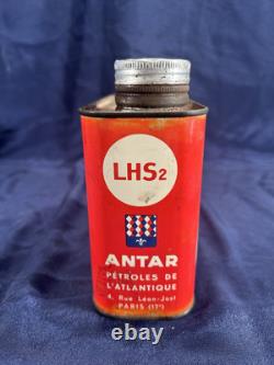 RARE Early Vintage LHS2 Citroen French Antar Motor Oil Tin Can