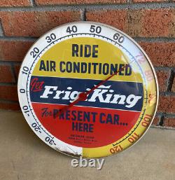 RARE FrigiKing Thermometer Texas Vintage Advertising 12 inches Diameter