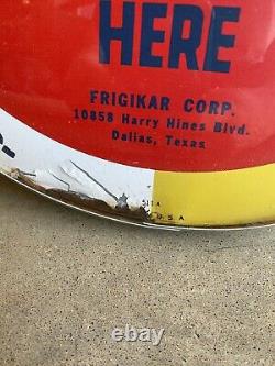 RARE FrigiKing Thermometer Texas Vintage Advertising 12 inches Diameter