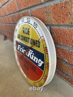 RARE FrigiKing Thermometer Texas Vintage Advertising 12 inches Diameter