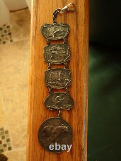 RARE Funsten Fur Watch Fob Trapping St. Louis. Advertising FUNSTEN BROS. VINTAGE