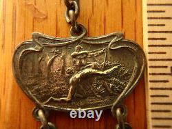 RARE Funsten Fur Watch Fob Trapping St. Louis. Advertising FUNSTEN BROS. VINTAGE