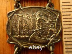 RARE Funsten Fur Watch Fob Trapping St. Louis. Advertising FUNSTEN BROS. VINTAGE