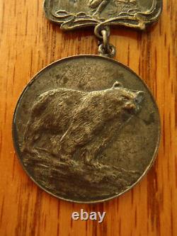 RARE Funsten Fur Watch Fob Trapping St. Louis. Advertising FUNSTEN BROS. VINTAGE