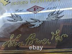 RARE LARGE POWER'S IRISH WHISKEY man cave PUB BAR MIRROR VINTAGE ADVERTISING BR