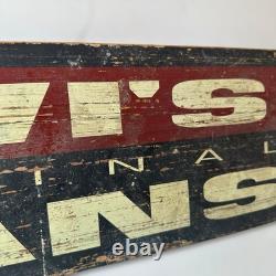 RARE LEVIS ORIGINAL JEANS Wooden Advertising Board Sign Vtg Y2K 6x18