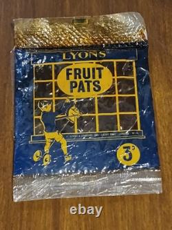 RARE LYONS FRUIT PATS packet 1950s vintage packaging With Contents