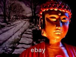 RARE! Large Vintage 1930's Shop Display THE HINDU INCENSE Chalk Ware Buddha Lamp
