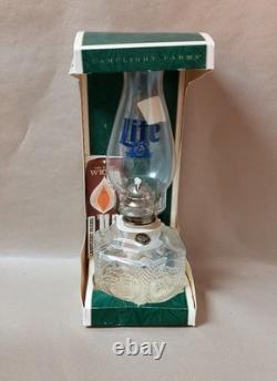 RARE MILLER LITE BEER Oil Lamp VINTAGE ADVERTISING Lamplight Farms