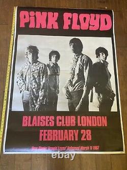 RARE Pink Floyd Vintage Advertising Blaises Club Commemorative Poster 1987