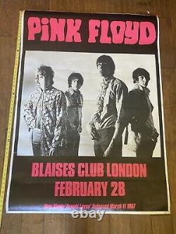 RARE Pink Floyd Vintage Advertising Blaises Club Commemorative Poster 1987