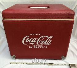 RARE VINTAGE 1950-60's VINYL COCA-COLA COOLER With Opener Lid ++ Royal Mieco