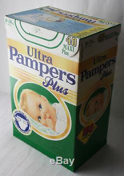 RARE VINTAGE 80'S ULTRA PAMPERS 10-20kg 22-44lbs MAXI PLUS PLASTIC NEW SEALED