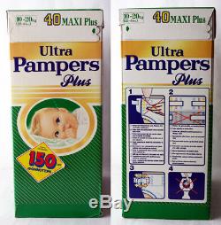 RARE VINTAGE 80'S ULTRA PAMPERS 10-20kg 22-44lbs MAXI PLUS PLASTIC NEW SEALED