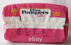 RARE VINTAGE 80'S ULTRA PAMPERS GIRL 4-10kg 9-22lbs PLASTIC NEW SEALED NOS