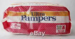 RARE VINTAGE 80'S ULTRA PAMPERS GIRL 8-18kg 18-40lbs MAXI PLASTIC NEW SEALED NOS