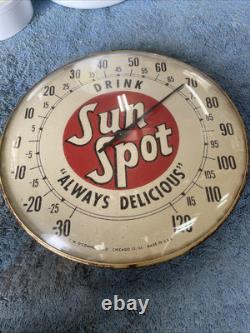 RARE VINTAGE ADVERTISING CLOCK T. W. O'CONNELL CHICAGO THERMOMETER 1920s/30s