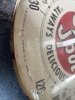 RARE VINTAGE ADVERTISING CLOCK T. W. O'CONNELL CHICAGO THERMOMETER 1920s/30s