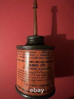 RARE VINTAGE ADVERTISING MOR-FILM CLING OIL OILER 3oz Empty