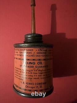 RARE VINTAGE ADVERTISING MOR-FILM CLING OIL OILER 3oz Empty