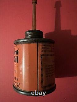 RARE VINTAGE ADVERTISING MOR-FILM CLING OIL OILER 3oz Empty