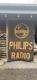 RARE VINTAGE BRITISH PHILIPS RADIO ADVERTISING 7ft SIGN BANNER