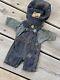 RARE VINTAGE BUDDY LEE DOLL OVERALLS DENIM OUTFIT HAT SHIRT 20s UNION MADE USA