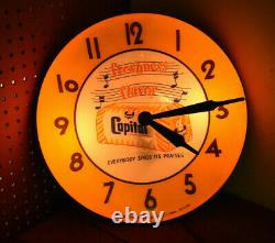 RARE VINTAGE CAPTIAL BREAD LIGHTED CLOCK NEON PRODUCTS 1950s 15