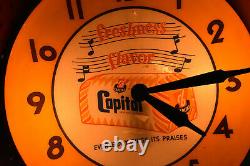 RARE VINTAGE CAPTIAL BREAD LIGHTED CLOCK NEON PRODUCTS 1950s 15