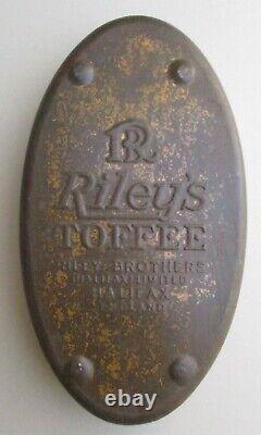 RARE VINTAGE C. 1930's RILEYS TOFFEE TIN HARRY ROUNTREE ILLUSTRATED GRAPHICS