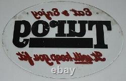 RARE VINTAGE Eat TUROG Best Brown Bread Reverse Painted Glass Advertising SIGN