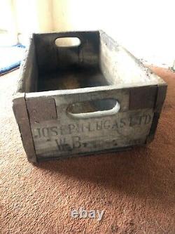 RARE VINTAGE JOSEPH LUCAS ADVERTISING Wooden crate carry. Lamps parts