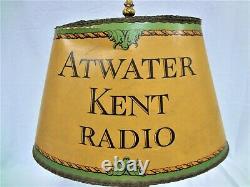 RARE VINTAGE and AUTHENTIC ATWATER KENT LAMP and SHADE