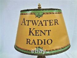 RARE VINTAGE and AUTHENTIC ATWATER KENT LAMP and SHADE