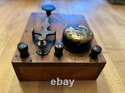 RARE Vintage 1900s Omnigraph Morse Code Trainer AND Morse Code Key! See Video