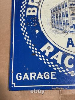RARE Vintage 1910s Mitchell Car Automobile Advertising Tin Sign Racine Wisconsin