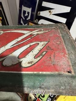 RARE Vintage 1926 Coca-Cola Metal Sign Drink Coca Cola GAS OIL SODA Original