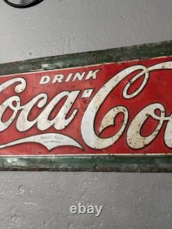RARE Vintage 1926 Coca-Cola Metal Sign Drink Coca Cola GAS OIL SODA Original
