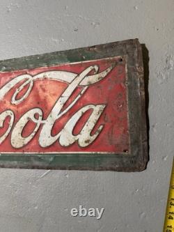 RARE Vintage 1926 Coca-Cola Metal Sign Drink Coca Cola GAS OIL SODA Original