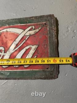 RARE Vintage 1926 Coca-Cola Metal Sign Drink Coca Cola GAS OIL SODA Original