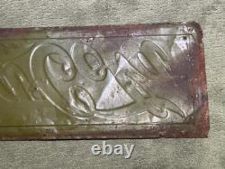 RARE Vintage 1926 Coca-Cola Metal Sign Drink Coca Cola GAS OIL SODA Original