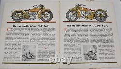 RARE Vintage 1930 Harley Davidson Motorcycles Advertising Mailer Sales Brochure