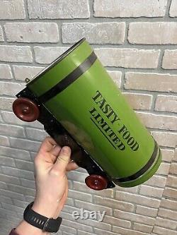 RARE Vintage 1930s Tasty Food Coffee Tin Toy Locomotive Train Advertising Cans